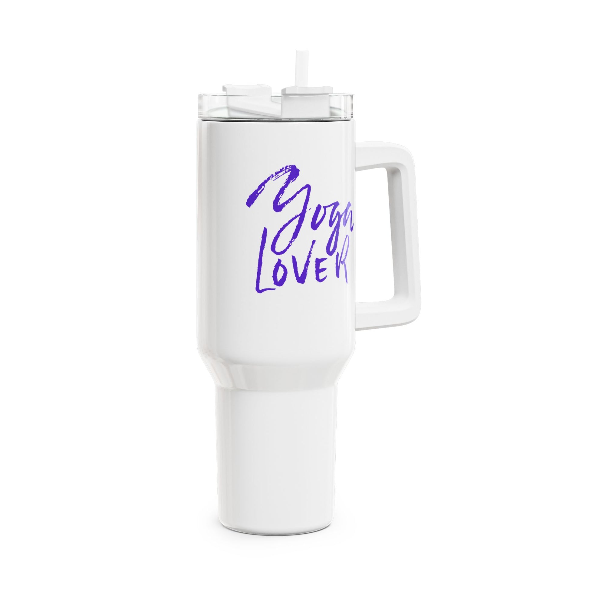 YOGA LOVER • Tumbler mit Henkel & Strohhalm • XXL Reisebecher 1,2L - YOGA SANTA