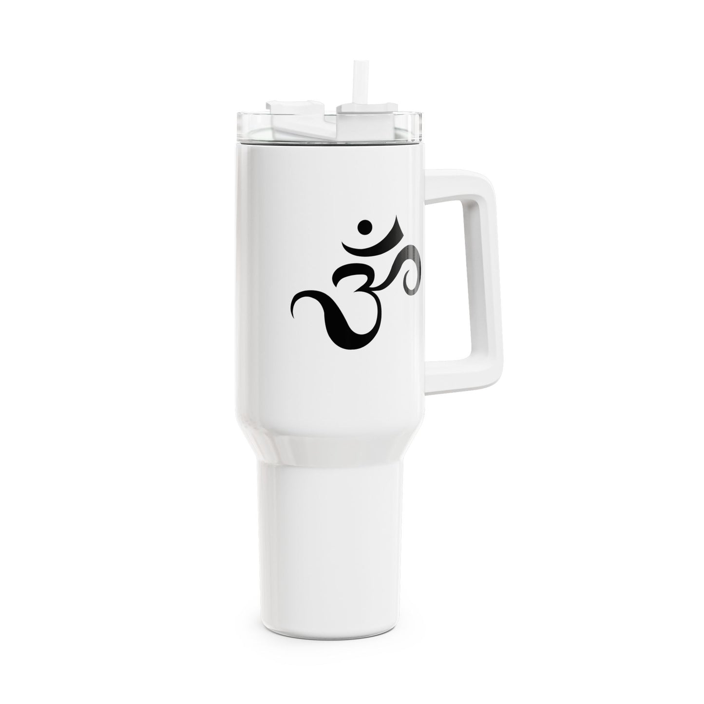 OM OHM ZEICHEN ÄSTHETISCH • Tumbler mit Henkel & Strohhalm • XXL Reisebecher 1,2L - YOGA SANTA