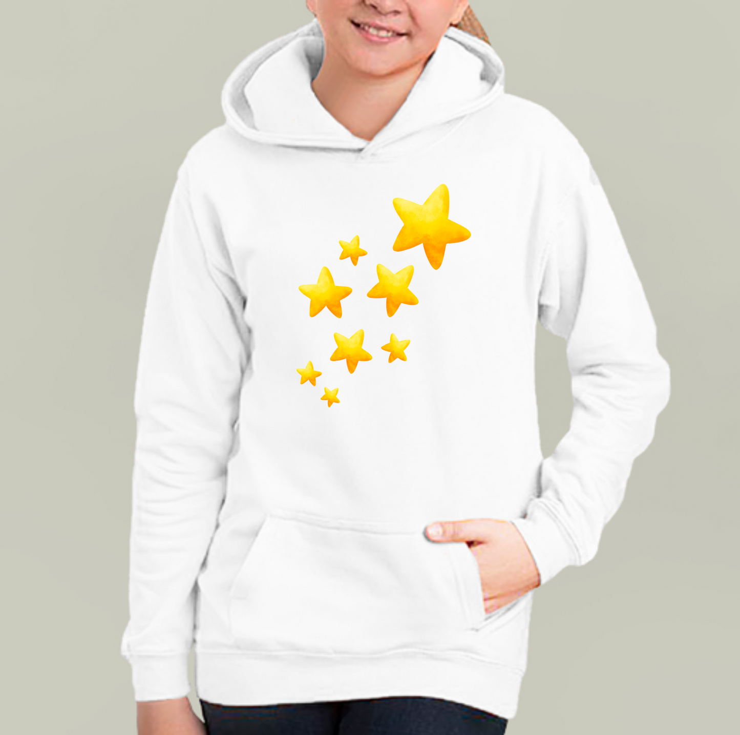 STERNENHIMMEL STERNCHEN Pullover • Niedliche Comiczeichnung • Kinder Hoodie für Mädchen & Jungen (7–16 Jahre) | Kuschelweiche Baumwolle 🌿