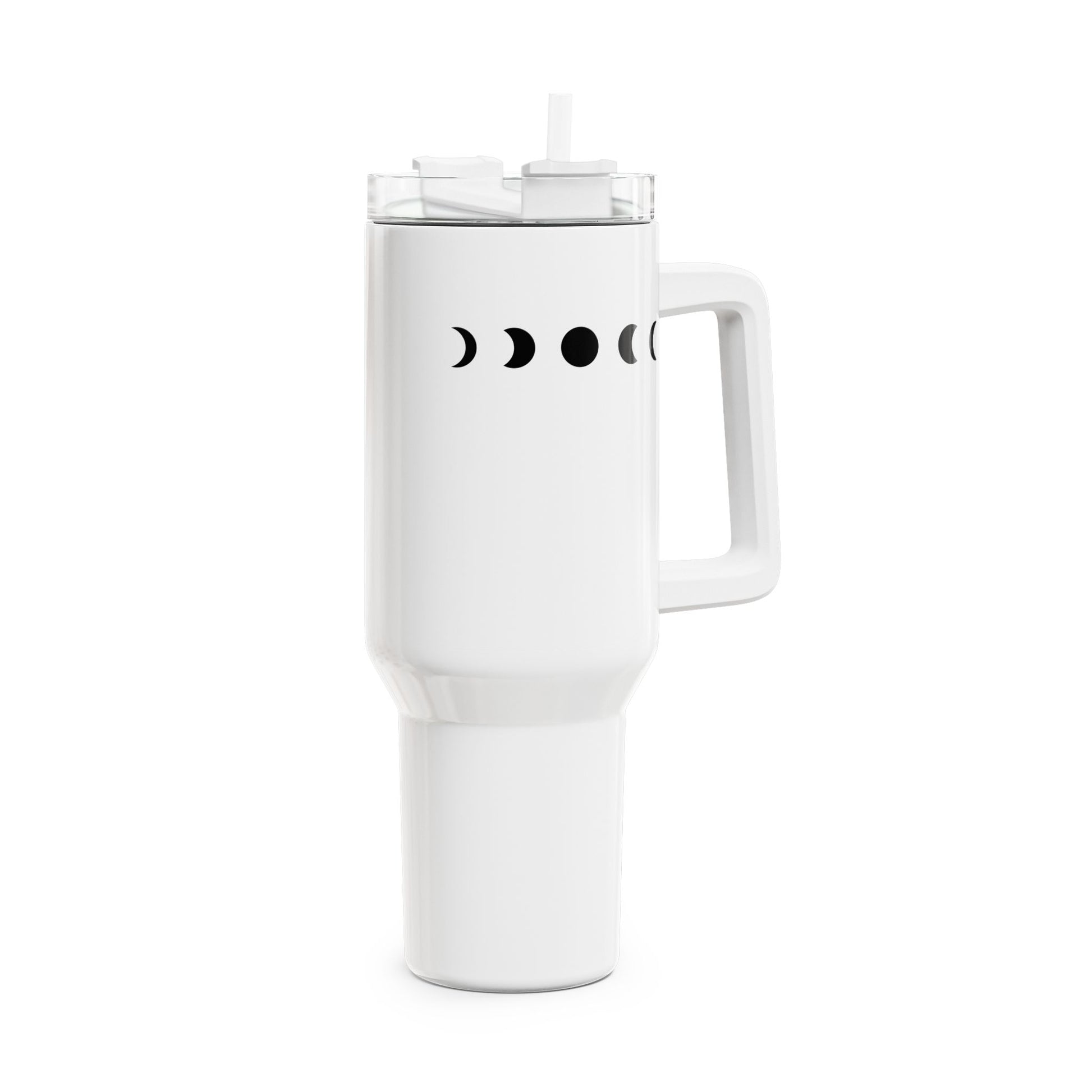 MONDPHASEN MONDZYKLUS • Tumbler mit Henkel & Strohhalm • XXL Reisebecher 1,2L - YOGA SANTA