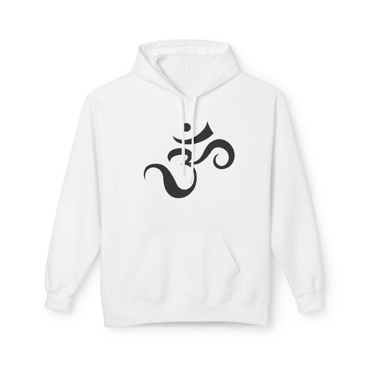 OM SYMBOL OHM ZEICHNUNG SANSKRIT BUDHHISMUS HINDUISMUS MANTRA • Fleece Hoodie für Damen & Herren • Baumwolle 🌿