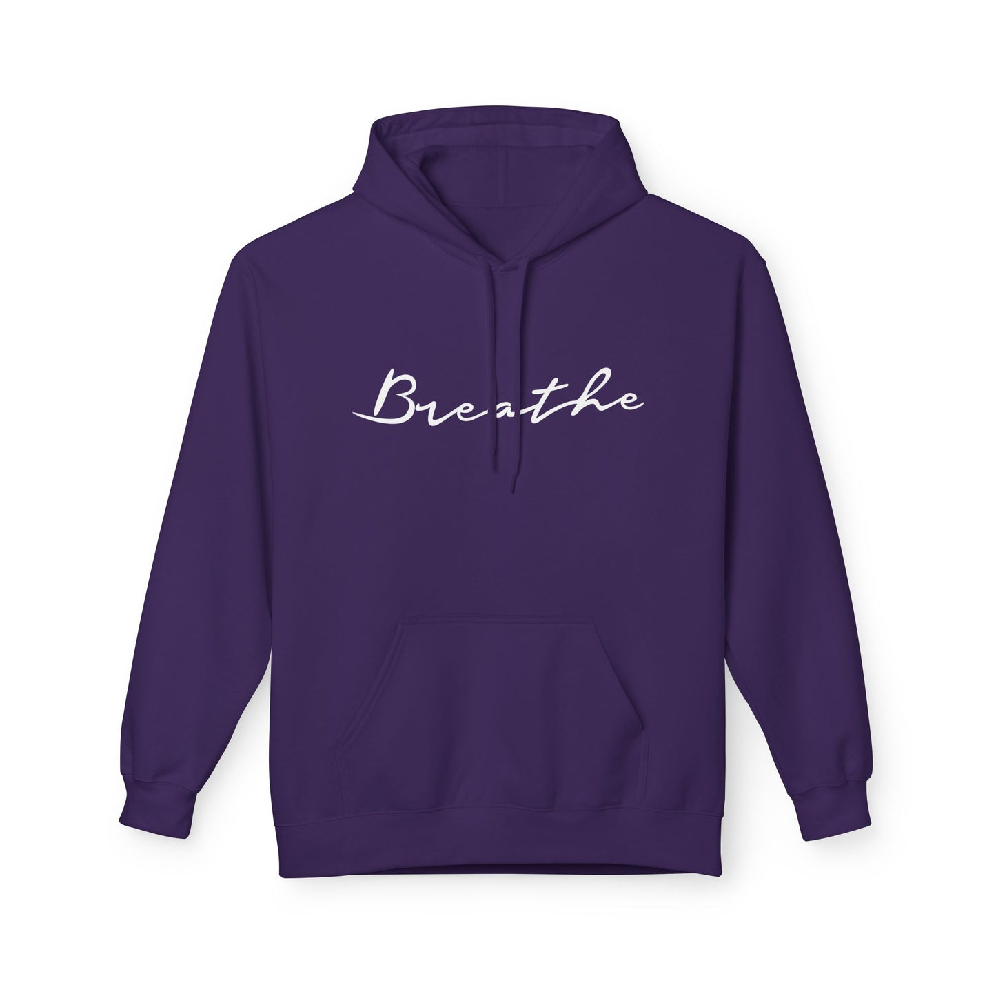 BREATHE YOGA SPRUCH ATEMMEDITATION • Minimalisitisches Design Kuschelweicher Hoodie für Damen & Herren Fitness • Baumwolle 🌿