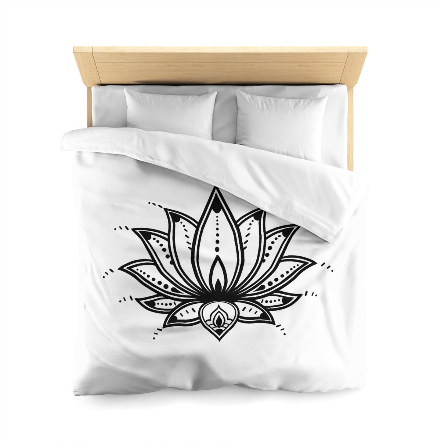 LOTUSBLÜTE BUDDHISTISCHES SYMBOL • Luxus Fleece Kuschelweich Bettwäsche 200x200 cm &  220x240 cm