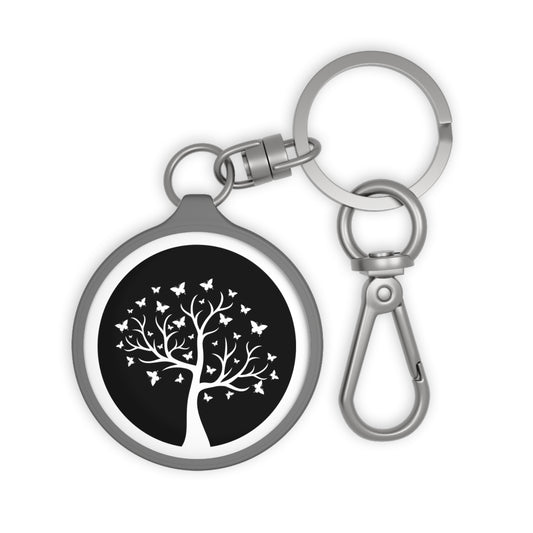 BAUM SCHMETTERLINGE • Edler Luxus Schlüsselanhänger mit Karabiner für Frauen & Männer