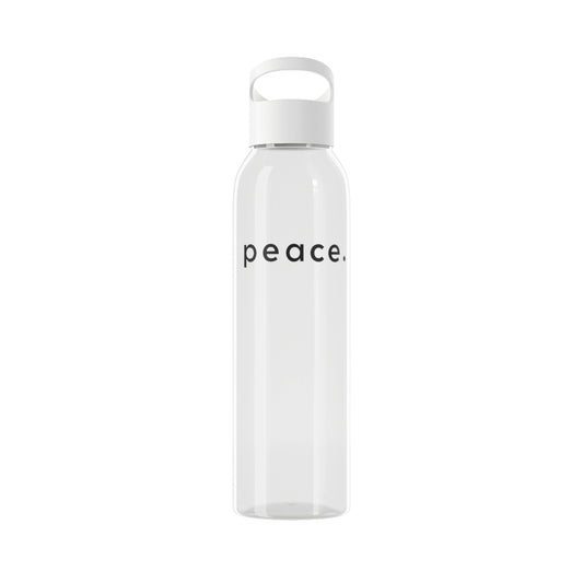 PEACE SCHRIFTZUG • FRIEDENSNACHRICHT FIREDENSBOTSCHAFT • Wasserflasche Sky 650 ml