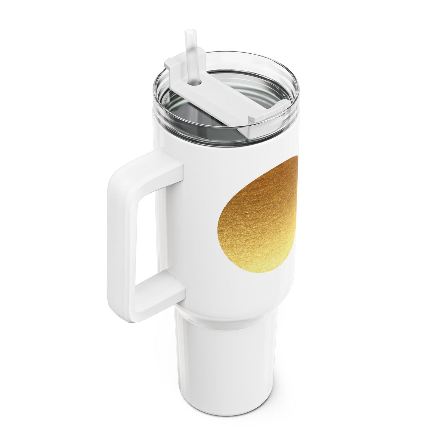 Tumbler, 40oz • Tumbler mit Henkel & Strohhalm • XXL Reisebecher 1,2L