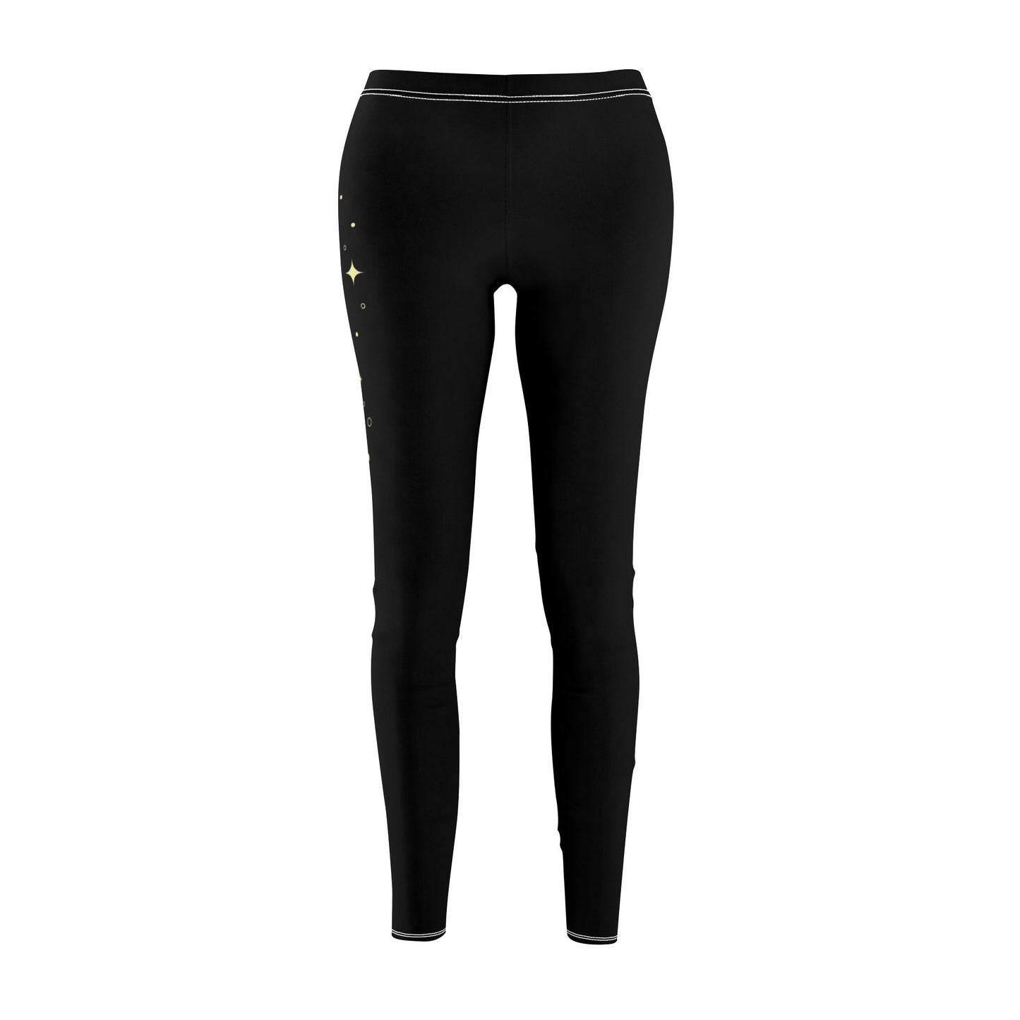 MONDPHASEN STERNENHIMMEL MOND • BOHO STYLE - Hippie Damen Leggins Sternenhimmel Schwarz • Beste Leggings für Sport & Freizeit