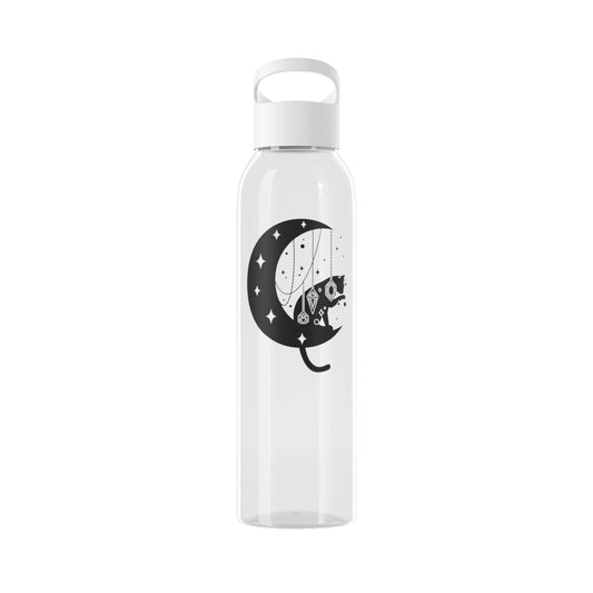 KATZE KÄTZCHEN IM MOND STERNE MONDSICHEL • Wasserflasche Sky 650 ml
