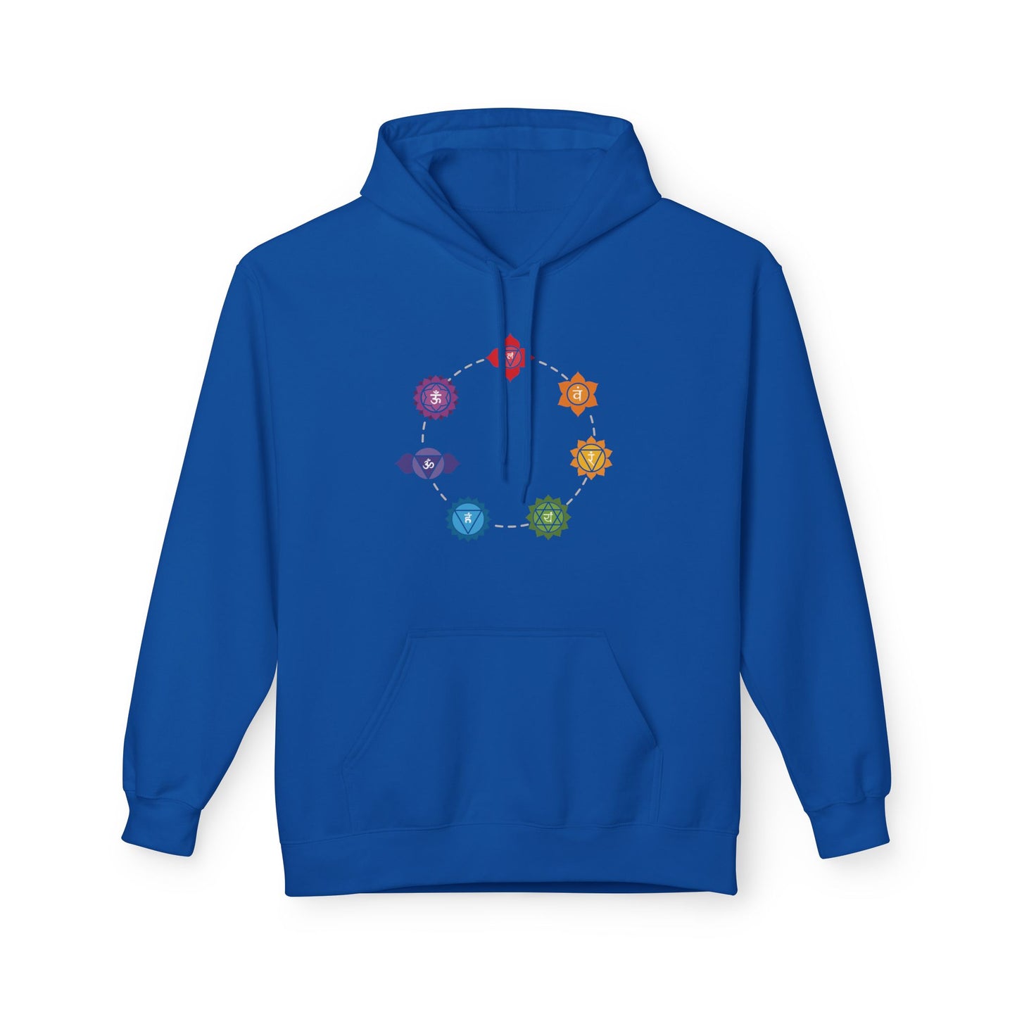 CHAKREN SYMBOLE in FLORALE BLUMEN • Spiritueller Hoodie für Meditation, für Damen & Herren • Baumwolle 🌿