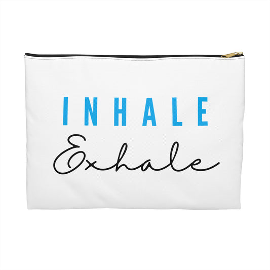 INHAL EXHALE - YOGA ATEMMEDITATION FITNESS SPORT • Handtaschen Organizer Flach mit Reißverschluss • Groß & Klein