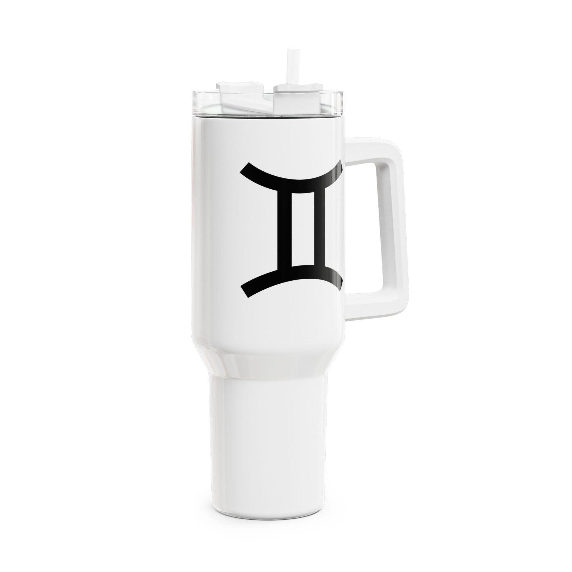 ZWILLINGE GEMINI Symbol Sternzeichen Tierkreiszeichen • Tumbler mit Henkel & Strohhalm • XXL Reisebecher 1,2L - YOGA SANTA