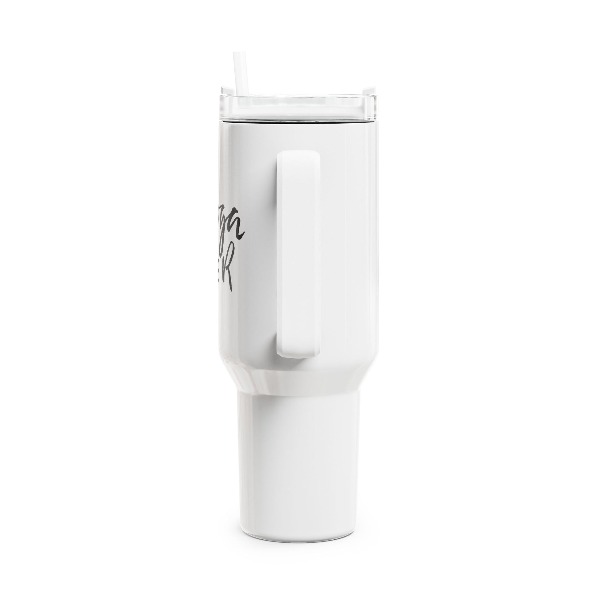 YOGA LOVER • Tumbler mit Henkel & Strohhalm • XXL Reisebecher 1,2L - YOGA SANTA