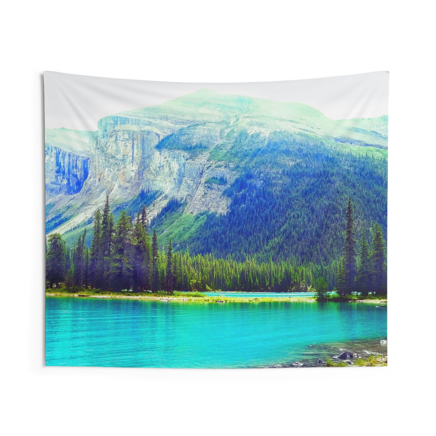 BERGE MEER SEE • Urlaubsmotiv • Wandtuch • Wandttepich • Wanddekor in v. Größen bis XXL