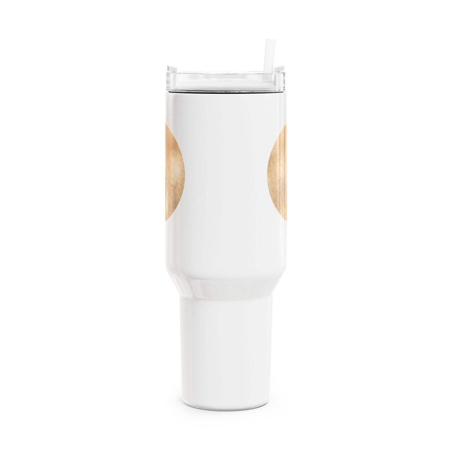 SONNE MOND GOLDOPTIK EDEL LUXURIÖS • Tumbler mit Henkel & Strohhalm • XXL Reisebecher 1,2L