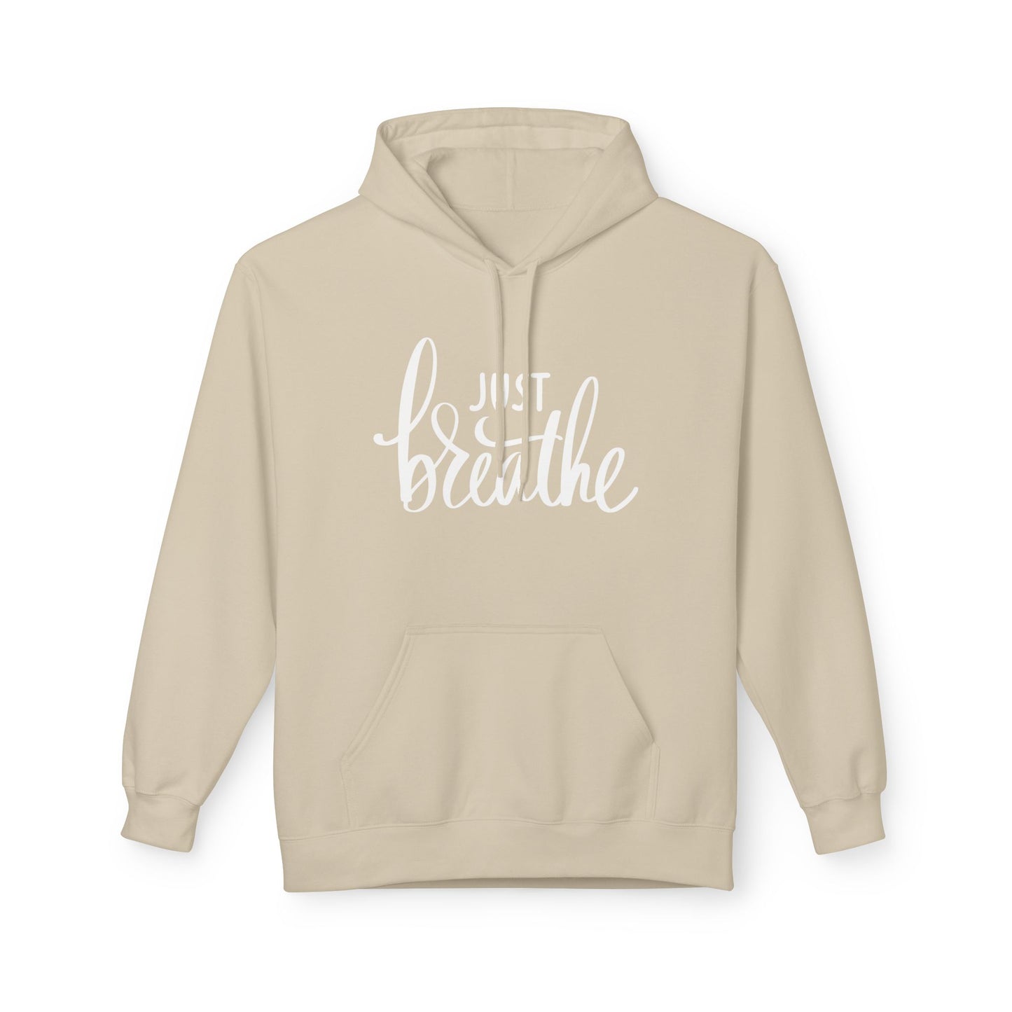 JUST BREATHE • Yoga Meditations Spruch Inspirierender Kuschelweicher Hoodie für Damen & Herren • Baumwolle 🌿