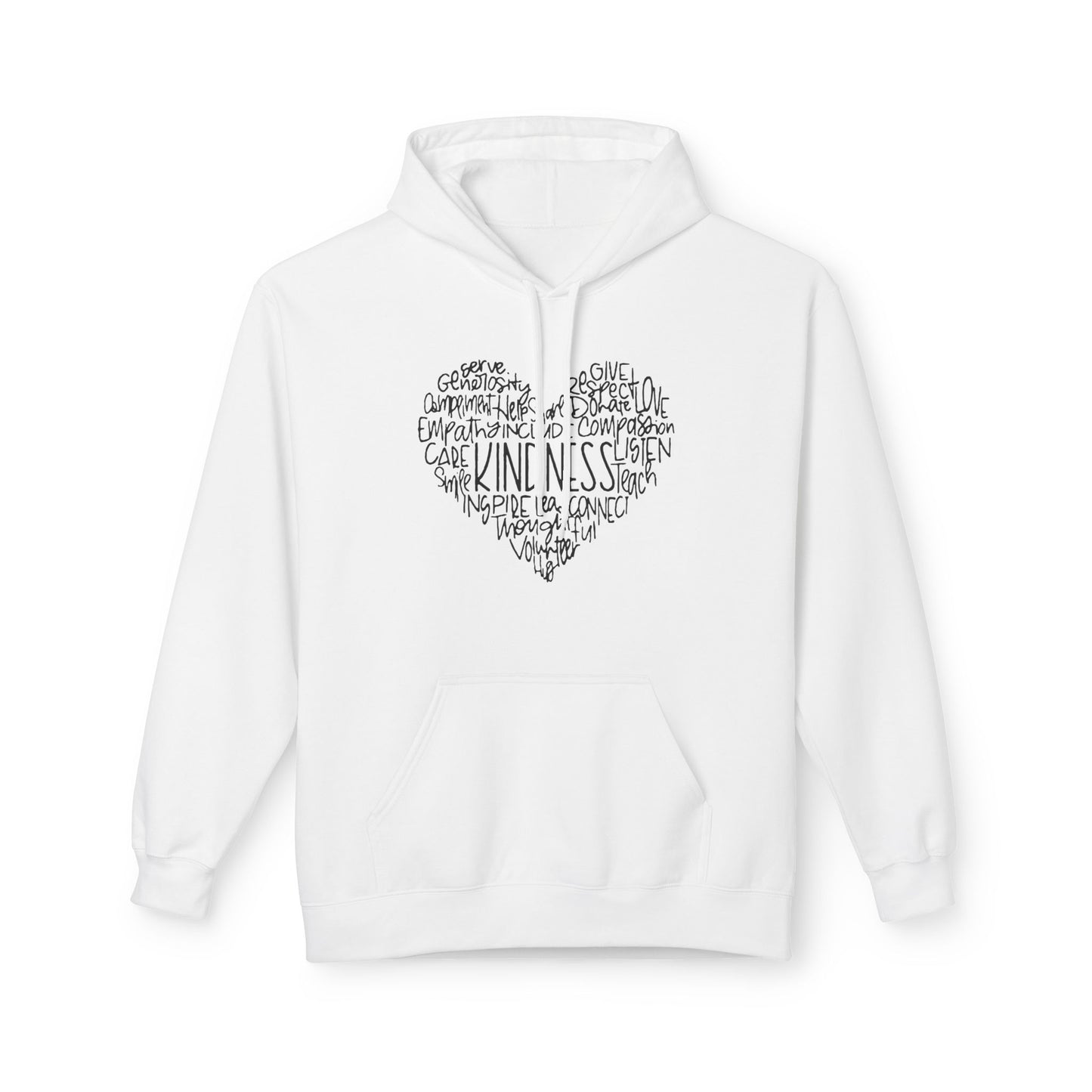 KINDNESS HERZ HERZCHEN BILD LOVE SCHRFIT LIEBESBEWEIS LIEBESBOTSCHAFT • Kuschelweicher Hoodie für Damen & Herren • Baumwolle 🌿