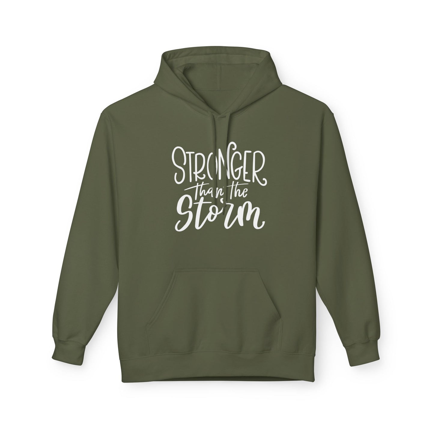 STRONGER THAN THE STORM • Inspirierender Motivationspruch Schrfitzug Yoga Fitness • Kuschelweicher Hoodie für Damen & Herren • Baumwolle 🌿