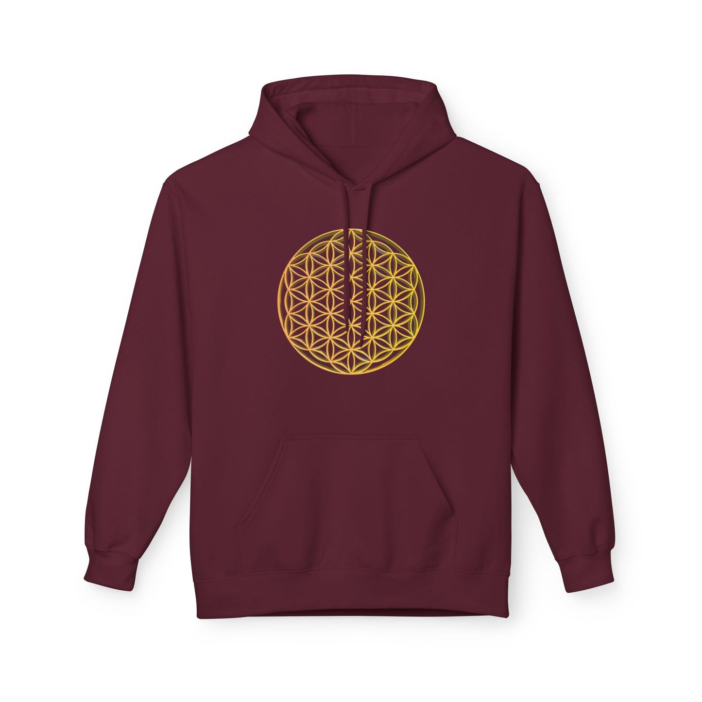 BLUME DES LEBENS SYMBOL MOTIV ZEICHEN PRINT GOLDOPTIK • Kuschelweicher Hoodie für Damen & Herren Fleece Pullover • Baumwolle 🌿