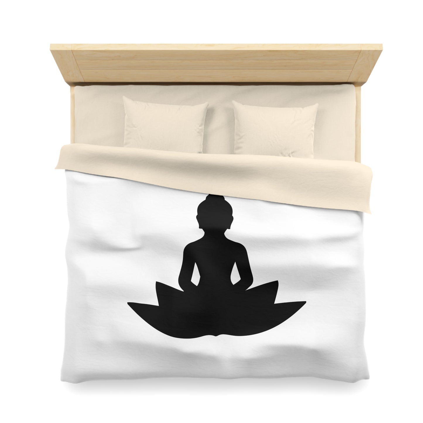 BUDDHA IN LOTUSBLÜTE - Buddhistisch • Luxus Fleece Kuschelweich Bettwäsche 200x200 cm &  220x240 cm