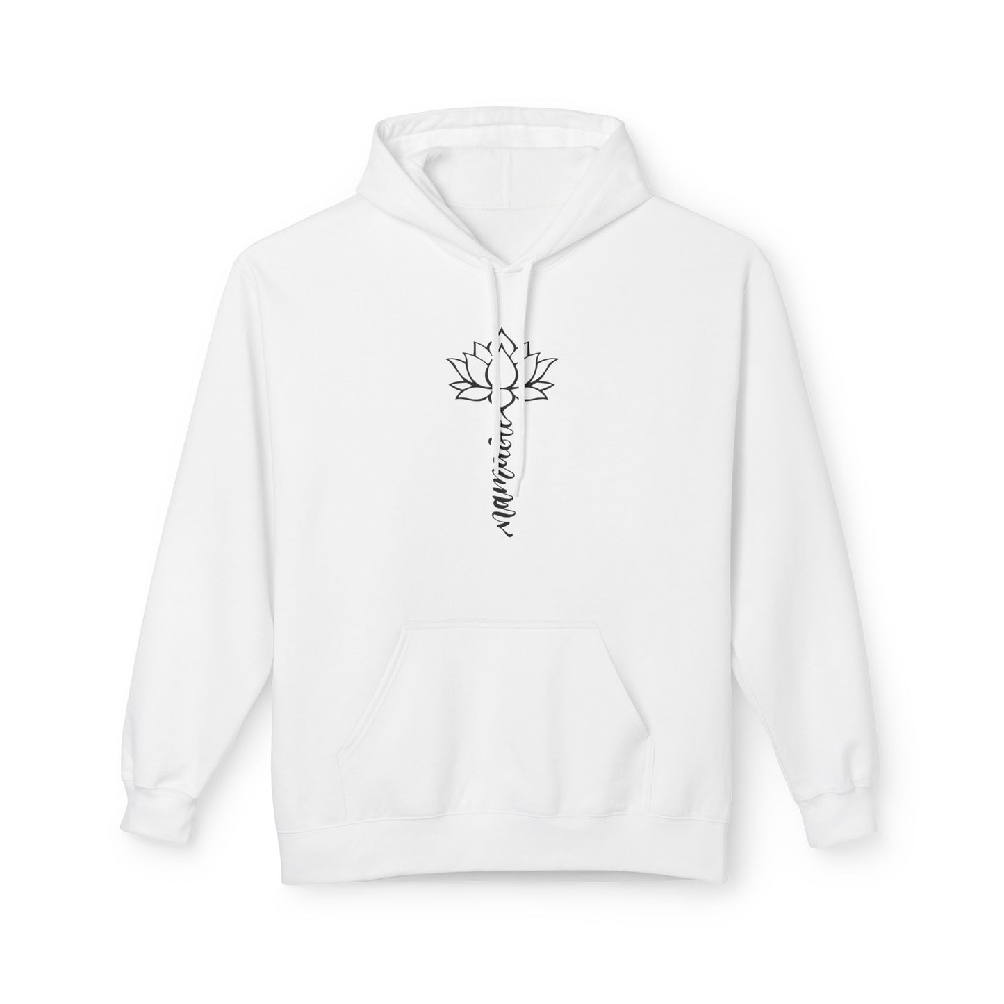 NAMASTE SCHRIFT LOTUSBLÜTEN LOTUSBLUME • BUDDHISTISCHER, HINDUISTISCHER, SANSKRIT YOGA Hoodie für Damen & Herren Fleece Kuschelweich • Baumwolle 🌿