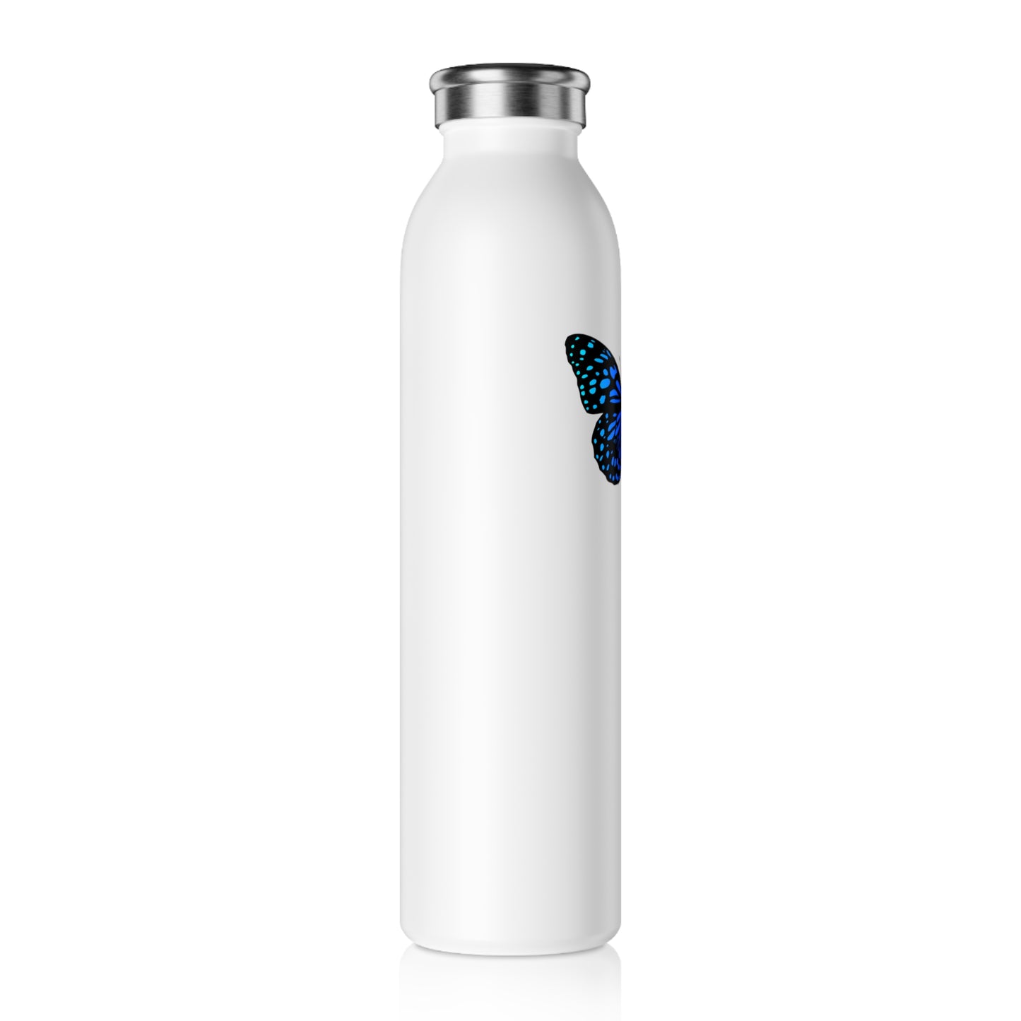 SCHMETTERLING BLAUER FALTER TIERMOTIV CLIPART • Edelstahl Thermosflasche SLIM • 600 ml