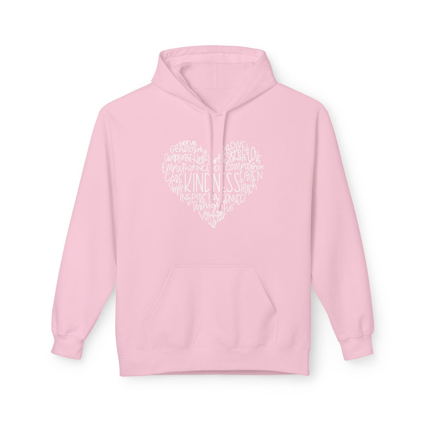 KINDNESS HERZ HERZCHEN BILD LOVE SCHRFIT LIEBESBEWEIS LIEBESBOTSCHAFT • Kuschelweicher Hoodie für Damen & Herren • Baumwolle 🌿