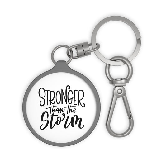 STRONGER THAN THE STORM - MOTIVATION • Edler Luxus Schlüsselanhänger mit Karabiner für Frauen & Männer