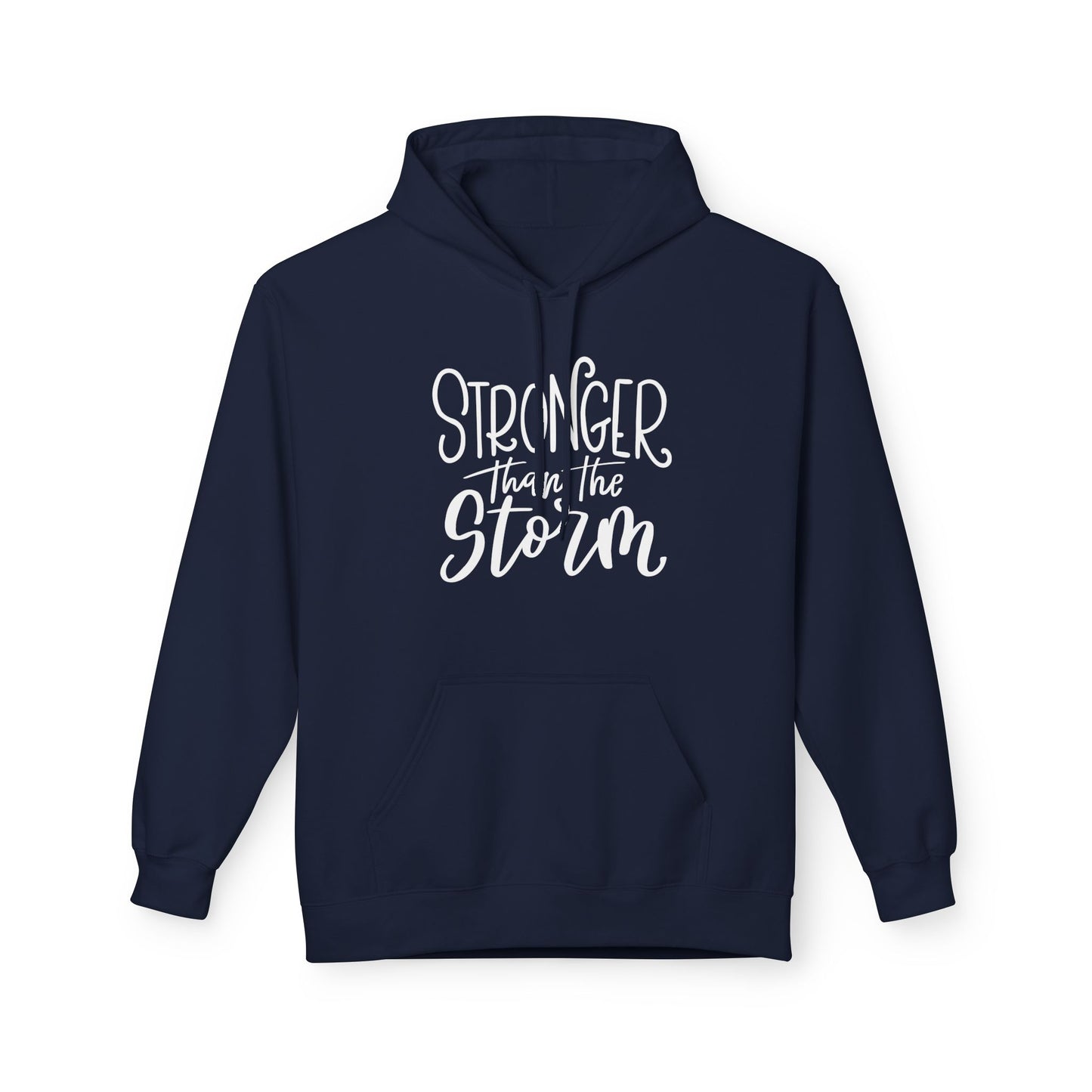 STRONGER THAN THE STORM • Inspirierender Motivationspruch Schrfitzug Yoga Fitness • Kuschelweicher Hoodie für Damen & Herren • Baumwolle 🌿