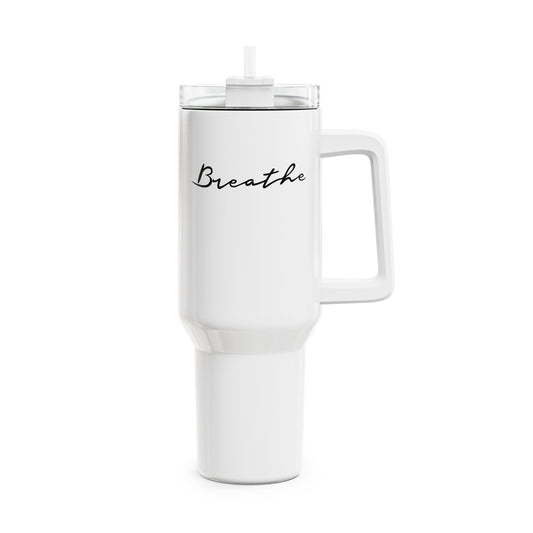 BREAHTE - ATEM MEDITATION YOGA • Tumbler mit Henkel & Strohhalm • XXL Reisebecher 1,2L - YOGA SANTA