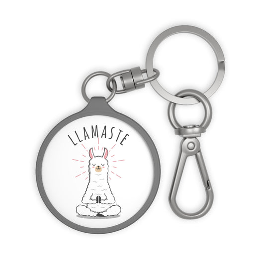 LLAMASTE LLAMA NAMASTE YOGA Meditation • Edler Luxus Schlüsselanhänger mit Karabiner für Frauen & Männer