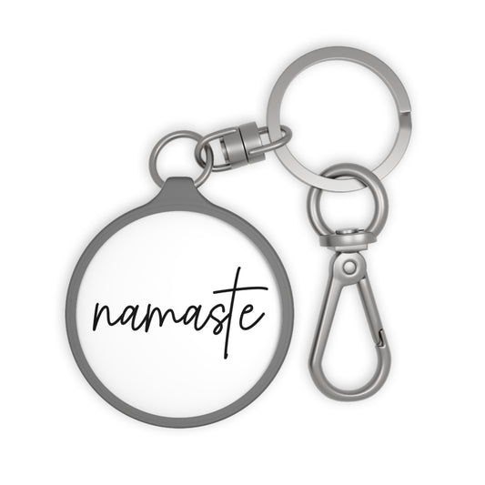 NAMASTE - YOGA SPRUCH BEGRÜßUNG • Edler Luxus Schlüsselanhänger mit Karabiner für Frauen & Männer