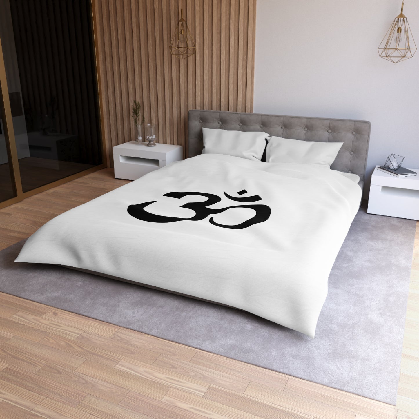 OM ZEICHEN AUM OHM • Luxus Fleece Kuschelweich Bettwäsche 200x200 cm &  220x240 cm