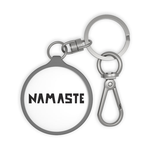 NAMASTE SPRUCH - Yoga Begrüßung Quote • Edler Luxus Schlüsselanhänger mit Karabiner für Frauen & Männer