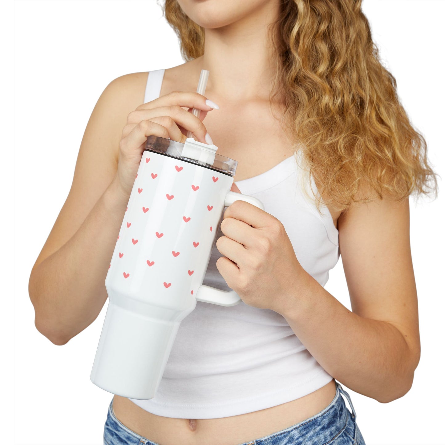 HERZ MUSTER SÜß NIEDLICH - Tumbler, 40oz  • Liebesbeweis Geschenk, LOVE Liebesbotschaft