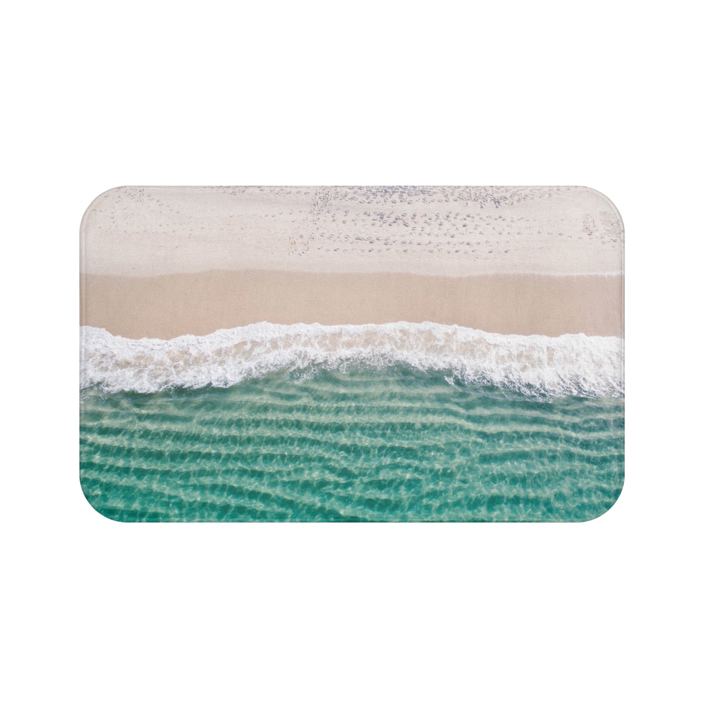 STRAND MEER WELLEN • Badvorleger / Fussmatte / Badteppich EXTRA Weich • 43 x 61 cm & 53 x 86 cm