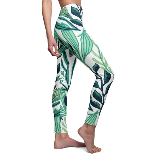 FLORALES PFLANZENMUTER BLUMENBLÄTTER DESIGN Außergewöhnlich Extravagant Elegant • Naturliebhaberin Damen-Leggings für Gärtnerin • Beste Leggings für Sport & Alltag