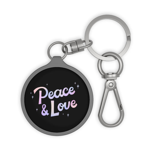 PEACE LOVE - Hippie Boho Style • Edler Luxus Schlüsselanhänger mit Karabiner für Frauen & Männer