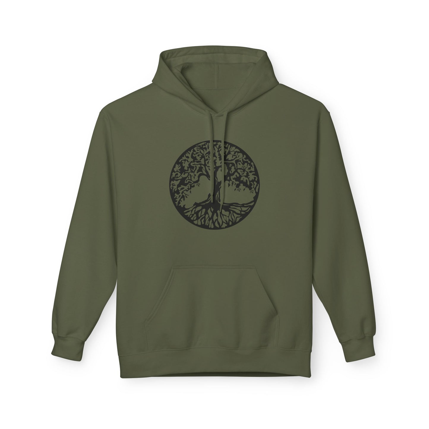 BAUM DES LEBENS SYMBOL ZEICHNUNG • Kuschelweicher Hoodie für Damen & Herren • Baumwolle 🌿