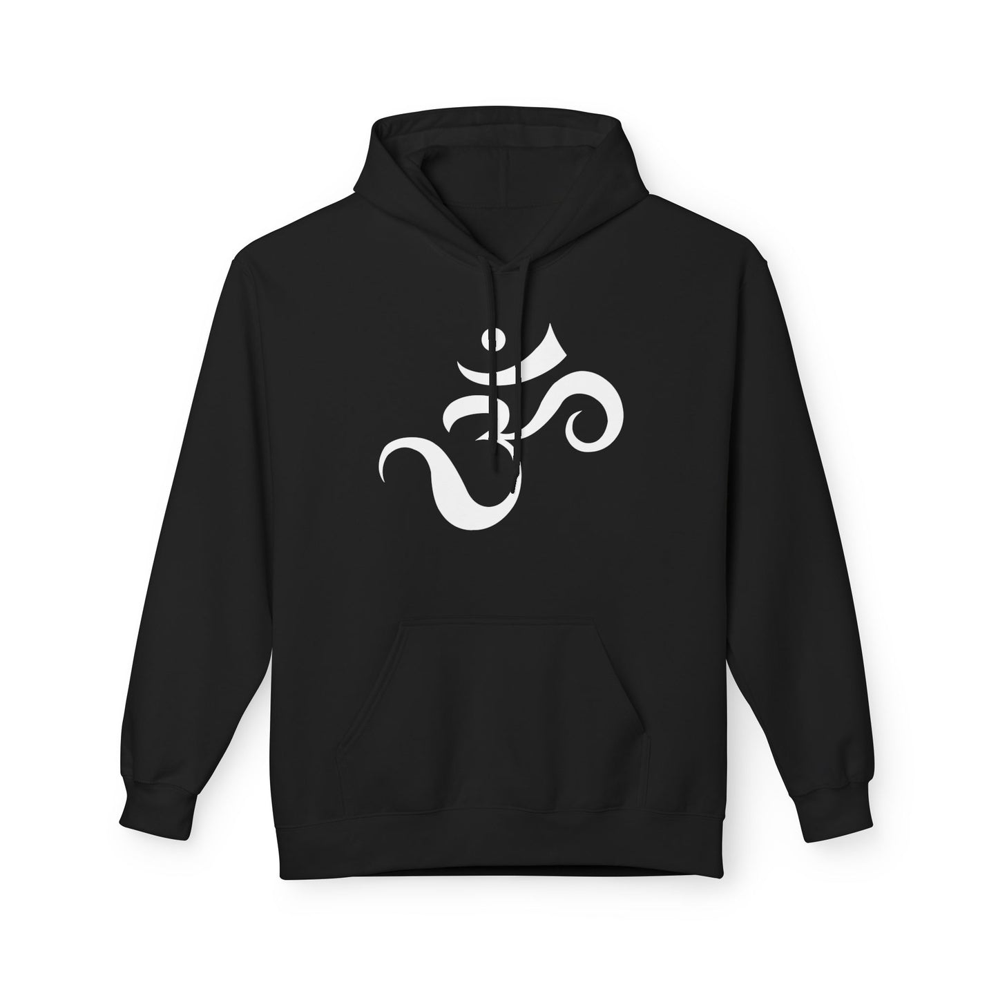 OM SYMBOL OHM ZEICHNUNG SANSKRIT BUDHHISMUS HINDUISMUS MANTRA • Fleece Hoodie für Damen & Herren • Baumwolle 🌿