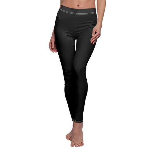 EINFARBIG SCHWARZ • Elegante Damen-Leggings • Beste Leggings für Sport & Alltag