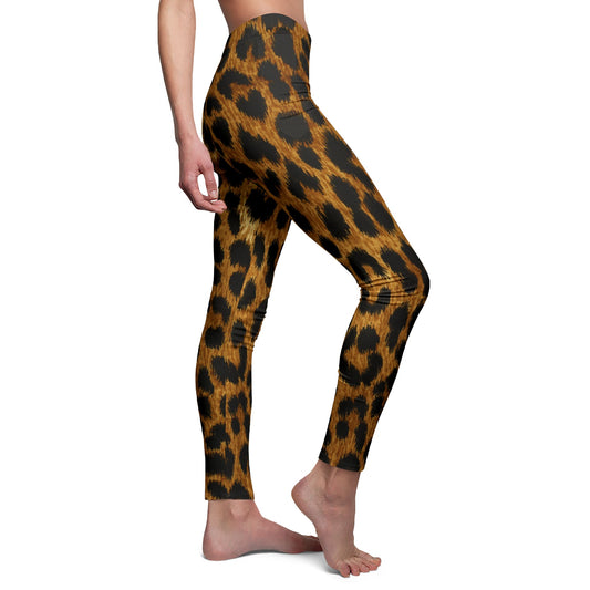 LEOPARDEN LEGGINGS FELL OPTIK • Animal Print • Damen Leggins mit Print Aufdruck • Beste Leggings für Sport & Alltag