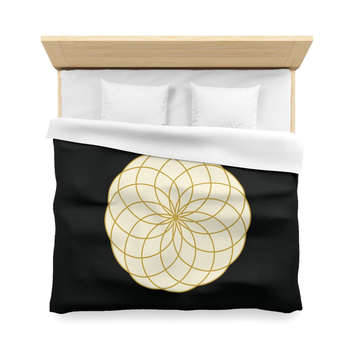 BLUME DES LEBENS  • Luxus Fleece Kuschelweich Bettwäsche Schwarz 200x200 cm &  220x240 cm
