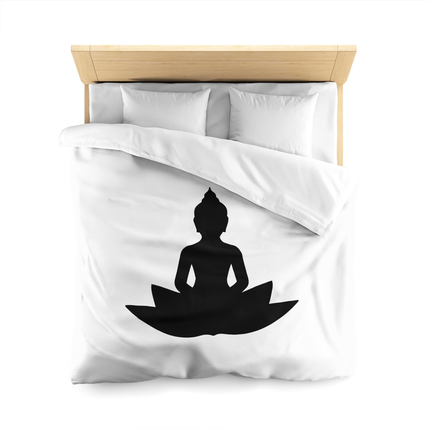 BUDDHA IN LOTUSBLÜTE - Buddhistisch • Luxus Fleece Kuschelweich Bettwäsche 200x200 cm &  220x240 cm