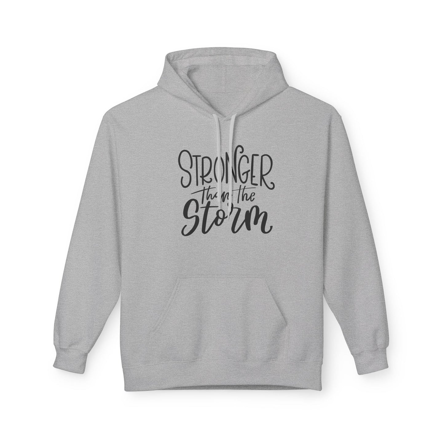 STRONGER THAN THE STORM • Inspirierender Motivationspruch Schrfitzug Yoga Fitness • Kuschelweicher Hoodie für Damen & Herren • Baumwolle 🌿