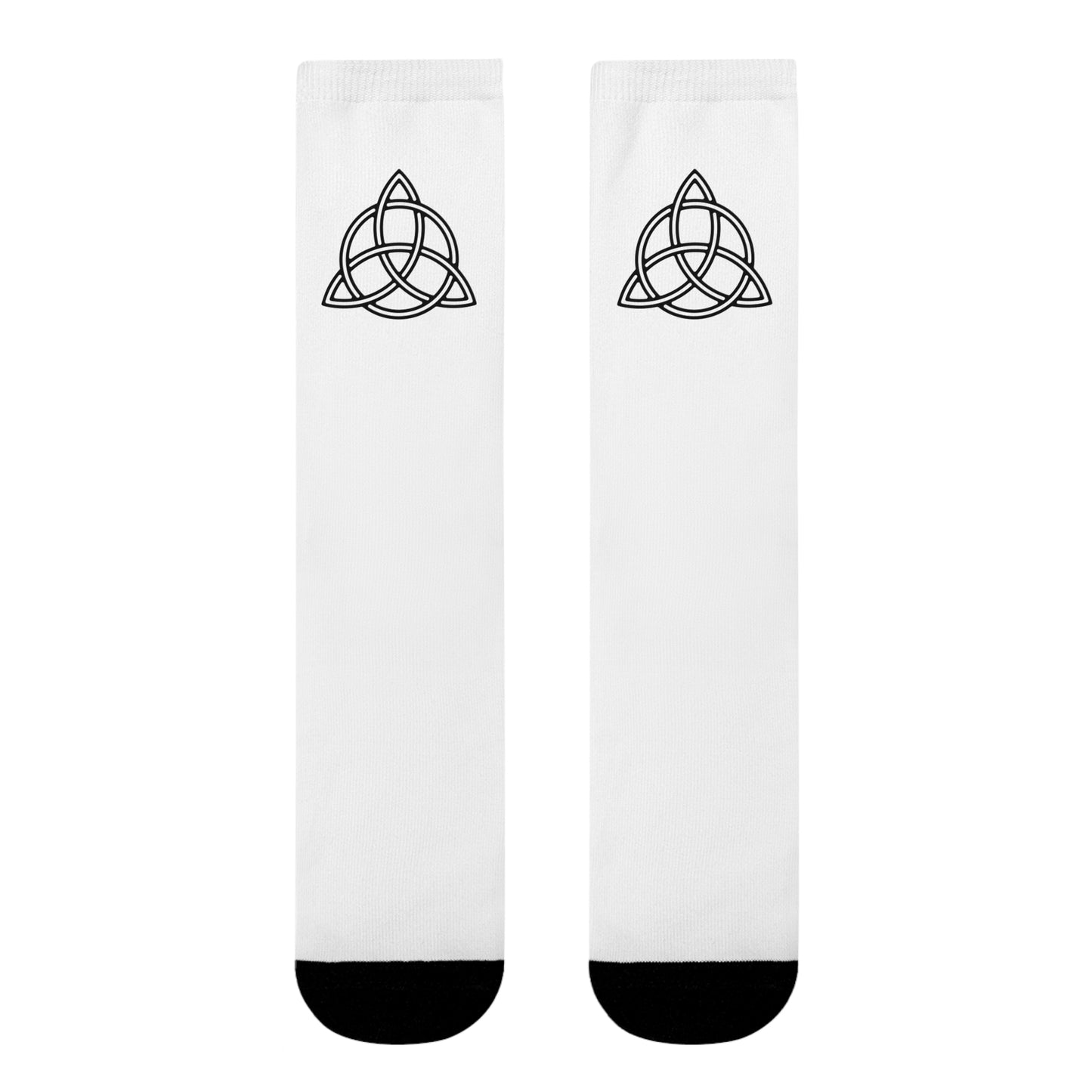 TRIQUETRA KELTISCHER KNOTEN • Nordische Crew • Spirituelle Socken Weiß mit Motiv