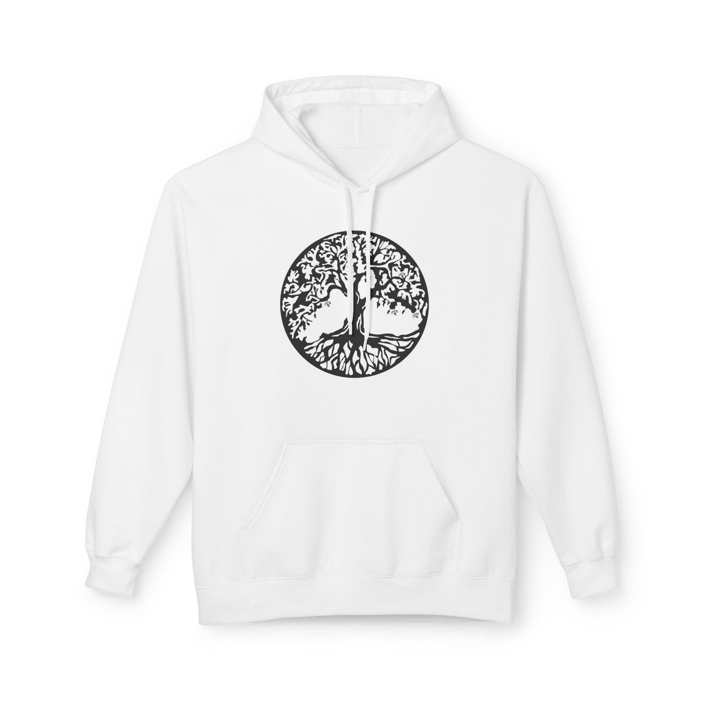BAUM DES LEBENS SYMBOL ZEICHNUNG • Kuschelweicher Hoodie für Damen & Herren • Baumwolle 🌿