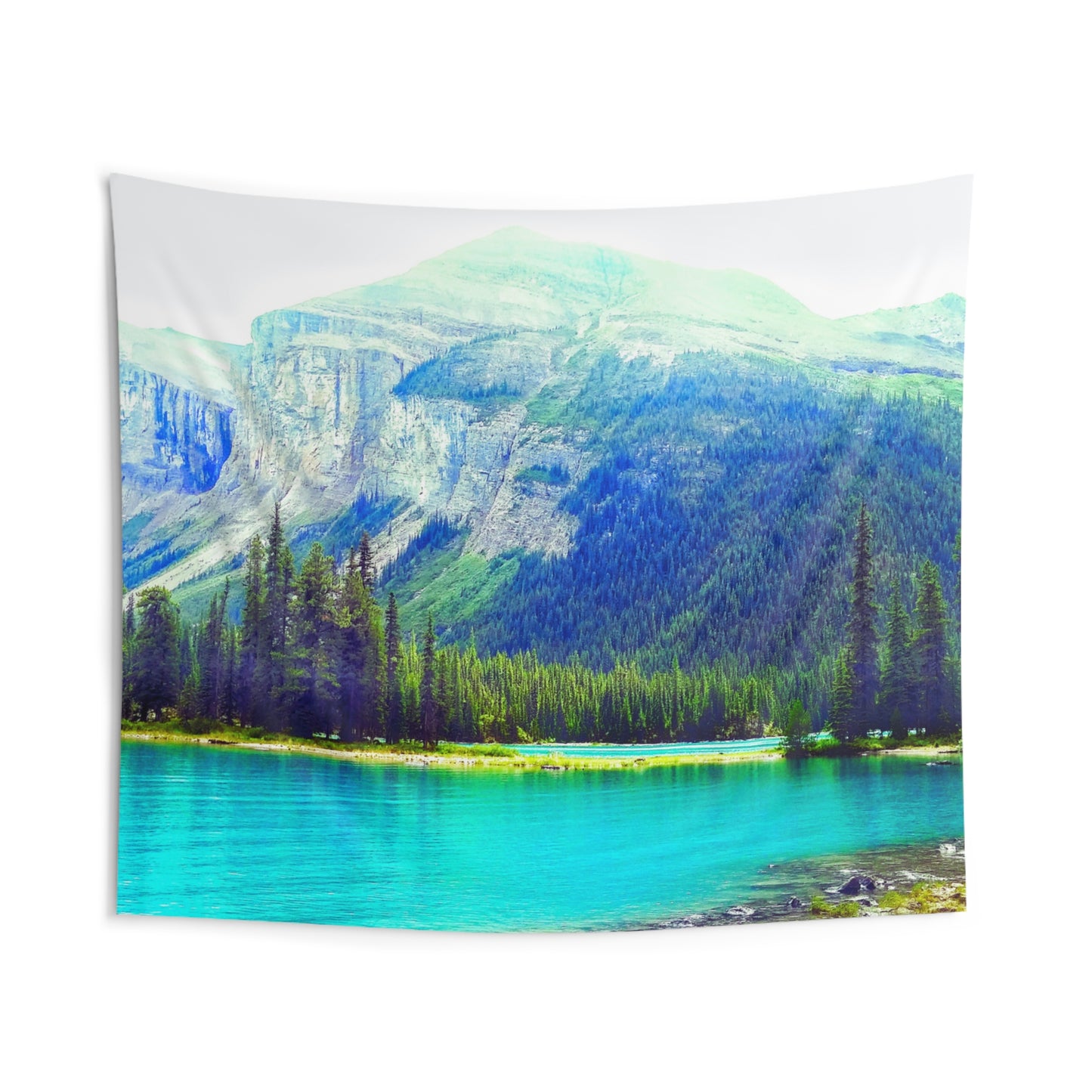 BERGE MEER SEE • Urlaubsmotiv • Wandtuch • Wandttepich • Wanddekor in v. Größen bis XXL