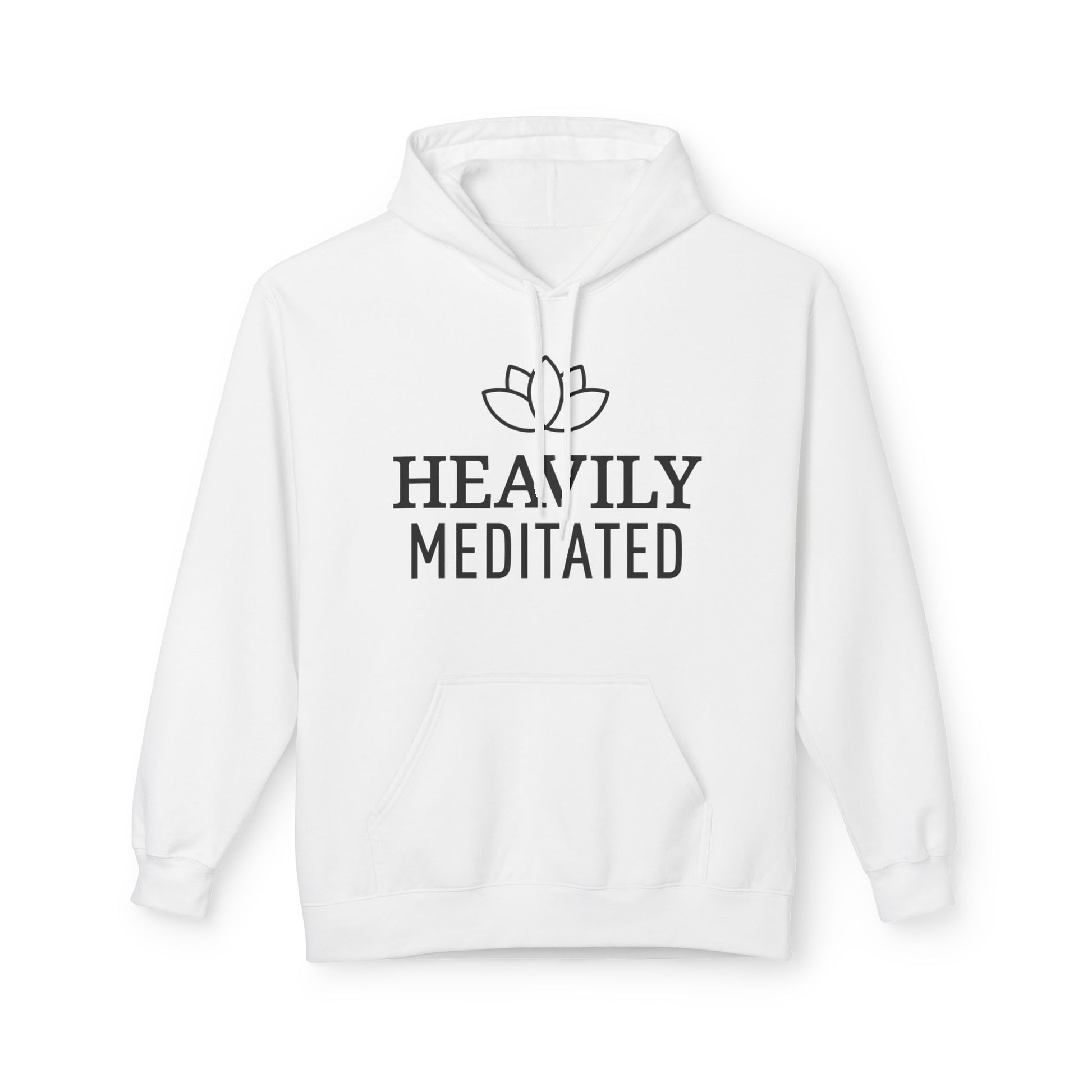 HEAVILY MEDITATED • LOTUSBLÜTE MINIMALISTISCHES DESIGN • Meditations Spruch Geschenkidee • Kuschelweicher Hoodie für Damen & Herren • Baumwolle 🌿 - YOGA SANTA