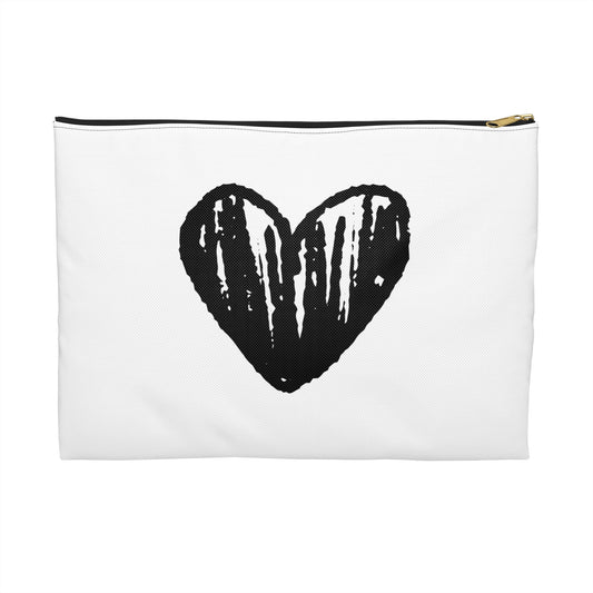 HERZ BILD • Liebesbeweis Geschenk, LOVE Liebesbotschaft • Handtaschen Organizer Flach mit Reißverschluss • Groß & Klein
