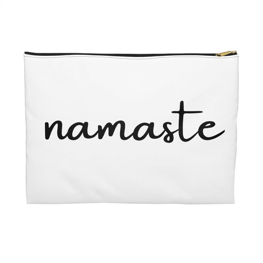 NAMASTE - buddhistisch indisch • Handtaschen Organizer Flach mit Reißverschluss • Groß & Klein